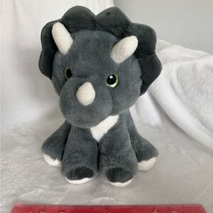 Gray Stuffed Dinosaur Toy